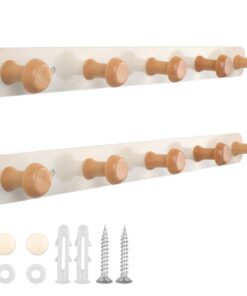 JUNJIEFU 2 Stück Kleiderhaken Wand - 36CM - Legierter Stahl - Perfect für Garderobe, Flure und Schlafzimmer