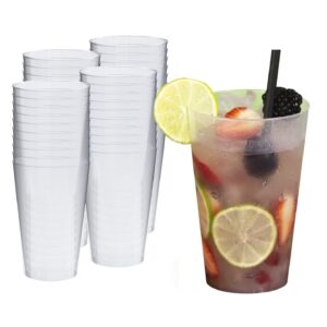 Silverkitchen 40x Partybecher - Hartplastik, Mehrweg Trinkbecher, für Partybesuch, Made In Germany, 400ml, Rustikal, Gro