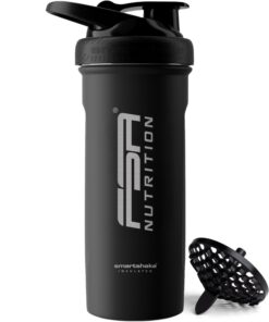 FSA Nutrition Edelstahl Protein Shaker Isoliert 6h Kühlung - BPA Frei - für Eiweiss Shaker - 750 ml - Cremig ohne Kluppe