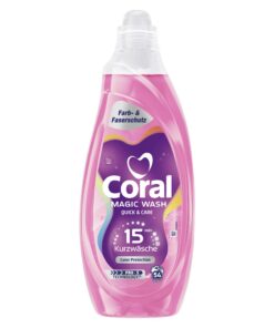 Coral Magic Wash Color Protection Quick & Care FLüssigwaschmittel 15 Minuten Kurzwäsche PRO-S Technologie