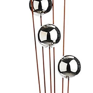 Kobolo Rusty Boules Gartenstecker, Metall & Edelstahl, zeitlose Deko für den Outdoorbereich