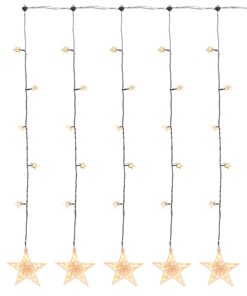 Spetebo LED Sternenvorhang - Warmweiß - Stern Dekoration - 105x100 cm - 100 LED Lichterkette Fenster Einrichtung