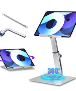 Zhixifan 360 Grad Drehbarer Tablet Halter - Verstellbare Aluminiumlegierung Ständer, Hohlwärme Dissipation, Doppelte Höh