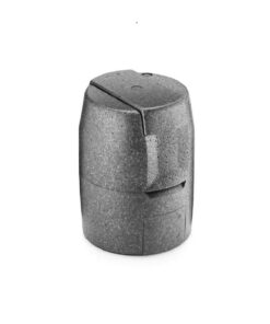 ThermoHauser EPP-Thermobox Bierfass Schwarz, isoliert, für 5 L Fass, 22,0 x 22,0 x 31,5 cm