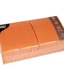 PAPSTAR Orange Servietten - 330 x 330 mm - 3lagig - Für Hausgebrauch - hochwertig und praktisch