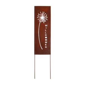 UNUS Rost Pusteblume Gartenfensterladegerät klein