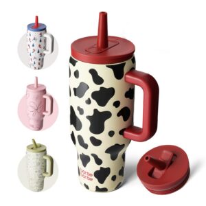Bottlebottle 30oz Kaffeebecher Edelstahl BPA-frei Reise Büro Uni Sport Geschenk Kuhmuster