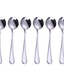 VANRA Edelstahl Esslöffel Set 19cm Suppenlöffel Polierte Oberfläche & Spülmaschinenfest für Erwachsene
