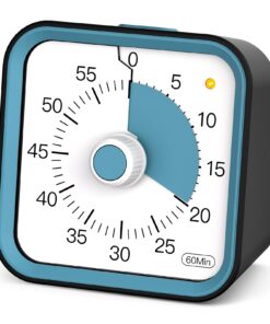 Visueller Timer Kinder Schwarz mit Pausenfunktion 60 Min für Schreibtischstudie Büros und Meetings