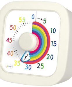 ZLPBAO 60-Minuten Countdown Timer für Kinder in Küche Schule Büro mit leisem Betrieb und Visueller Anzeige
