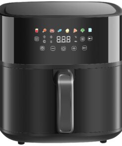 HOMCOM Heißluftfritteuse 8L Schwarz mit LED-Touch-Display und Überhitzungsschutz HOMCOM Heißluftfritteuse 8L Schwarz m
