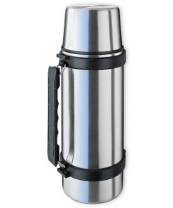 ISOSTEEL Isolierflasche für Trekker und Freizeitreisende, Quickstop Funktion, Silber