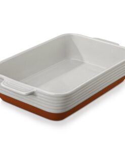 MALACASA Serie TARA Graue Auflaufform Groß Backform für Lasagne & Tiramisu | Kratzfester Steingultopf 4,5L | Ideal für p