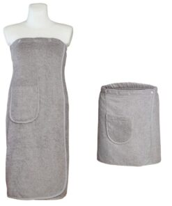 Carenesse Sauna Kilt Set Damen & Herren Öko-Tex Baumwolle 80x140 cm Saunatücher