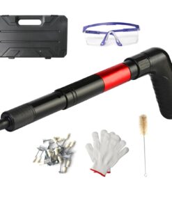 Mini Nagelpistole Bolzenschussgerät mit 20 runden Nägeln für Hauswand Befestigung | 4 Gänge Leistungseinstellbar Metall