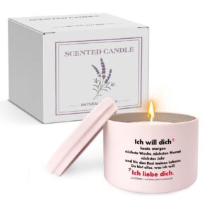 Duftkerze Geschenke Für Paare 180g Rosa Lavendel 35 Stunden Brenndauer Valentinsday Liebesgeschenke