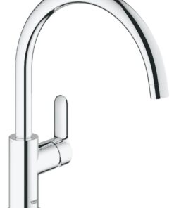 GROHE BauEdge Küchenarmatur mit hohem Auslauf - chrom - für die Küche - praktische Spültischarmatur - einfache Montage -