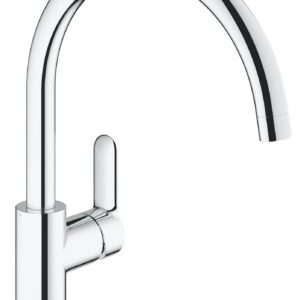 GROHE BauEdge Küchenarmatur mit hohem Auslauf - chrom - für die Küche - praktische Spültischarmatur - einfache Montage -