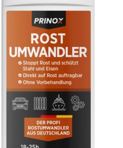 Prinox Profi Rostumwandler - Rostentferner inkl. Schleifflie sie & Pinsel für Auto und Fahrrad - Entroster mit schneller