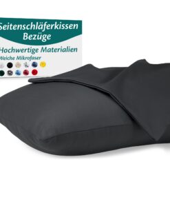 Oeko-TEX Zertifiziertes Mikrofaser Bezugset 40 x 145 Anthrazit – Weich & Atmungsaktiv – Hypoallergen & Waschbar | 2er Se