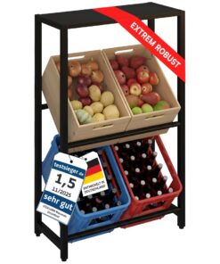 STEELSØN Macondo Schwarz Metall Kistenregal - Platzsparend für 4 Bierkisten -ideal für Küche & Bar - Bier- und Getränkeh