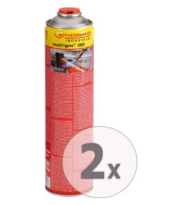 ROTHENBERGER Industriemultigas 300 Gasflasche | 600 ml | 338 g | Anschluss: 7/16” EU | Norm EN 417 selbstverschließen |