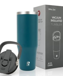 Riley Joy 40oz Thermosflasche, Edelstahl, doppelter Thermalisierung, speziell für Kaffee, spülmaschinenfest, pflegesiche