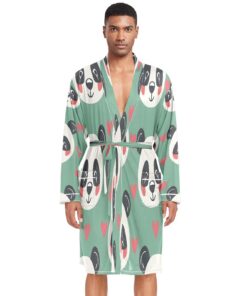 Mnsruu Panda Herren Leichter Bademantel - Bei Spa-Badestellen der Perfektion!