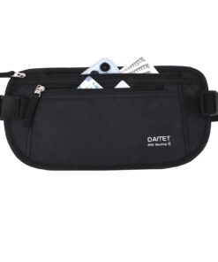 Daitet Flach Bauchtasche mit RFID-Blocker für Damen und Herren ideal zum Reisen