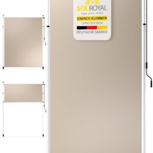 Sol Royal Senkrechtmarkise für den Balkon - Vertikalmarkise 100x310cm - Sichtschutz & Sonnenschutz - Windschutz - Beige