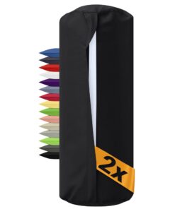 Nplus Eins Bezug für Nackenrollen - 100% Baumwolle - 40x15 cm - Schwarz - Hochwertig und komfortabel