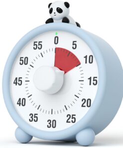 LIORQUE Visueller Timer 60 Minuten Countdown Leiser mit Akku für Kinder Erwachsene