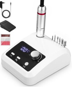 Elektrische Nagelfräser Für Gelnägel 45,000 rpm | 6 en 1 Elektrische Nagelfeile Für Gelnägel Mit Pedalen | Nagelfräser