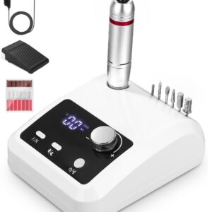 Elektrische Nagelfräser Für Gelnägel 45,000 rpm | 6 en 1 Elektrische Nagelfeile Für Gelnägel Mit Pedalen | Nagelfräser