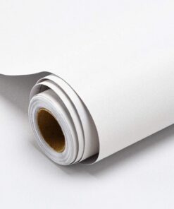 Decoroom Selbstklebende WasserabweISSCH-Dekofolie für Küchenschrank und Tischplatten - Matt Weiß, 40x300cm, IDEAL für M