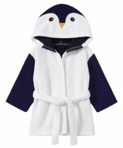 FishingDino Kinderschnelltrocknender Bademantel Baumwollfrottee Für Jungen Und Mädchen Größenklasse 74-116