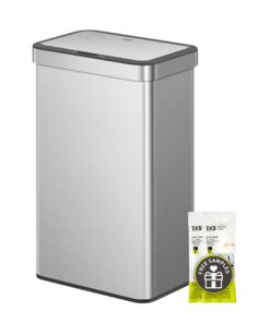 EKO NOVA Automatischer Küchenmülleimer mit Sensor 2 x 30L Abfall 2 Fächer fingerabdruckfrei EdelstahlSoftclose
