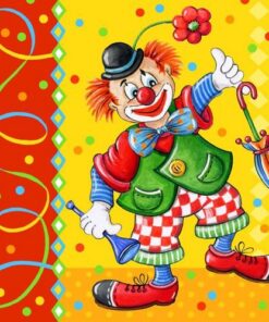 Papstar Clown 100 Servietten 3-lagig Falz 33 cm x 33 cm