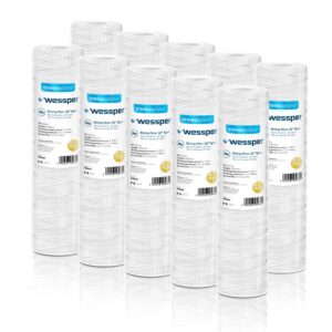 Wessper 10x 10" Wickel Kartusche 5 Micron für Umkehrosmose & Wasserspeiseleitung – Partikelfiltration