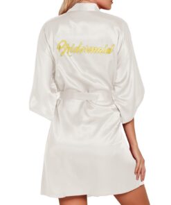 Plüsch Bademantel Damen Herren mit Kapuze Flauschig Satin/Baumwolle Strandtuch Poncho