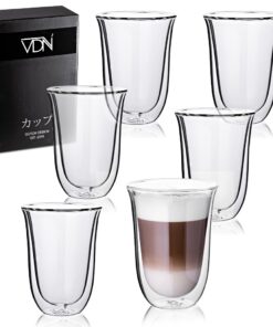 VDN Doppelwandiges Thermoglas - Teeglas - Hitzebeständiges Kaffeeglas - 6er Set