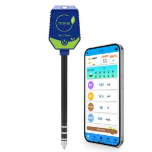 Intelligentes Bodentest Kit für Gewächshäuser pH/Feuchtigkeit/EC/Fruchtbarkeit/Salz/Sonnenlichtintensität/Luftfeuchtigke