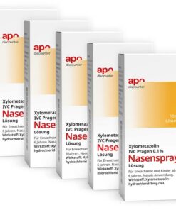 Apodisounter Xylometazolin 0,1% Nasenspray - Abschwellend & schnell lindernd - Für Erwachsene & Kinder ab 6 Jahren - Erk