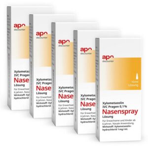Apodisounter Xylometazolin 0,1% Nasenspray - Abschwellend & schnell lindernd - Für Erwachsene & Kinder ab 6 Jahren - Erk