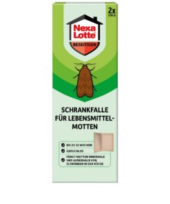Nexa Lotte Schrankfalle für Lebensmittelmotten - Effektive, insektizidfreie Klebefalle - Lebensmittelsicher, 2 Stück - 2