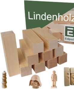 Schnitzholz Linde - 10er Pack Holzblöcke, perfekt für Basteln und Drechseln, ideales Schnitzholz für Kinder und Erwachse