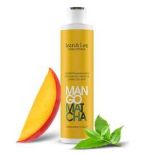 Jean & Len Lockentraum Shampoo Mango & Matcha für widerspenstiges und krauses Haar, verringert Spliss, pflegt & definier