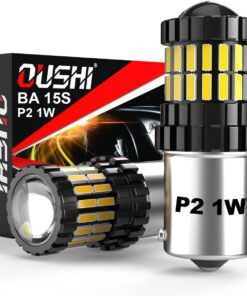 OUSHI 2600LM Halogen Glühbirne mit Projektorobjektiv für Outdoor Beleuchtung 12V 24V 6500K Weiß, 2 Stück
