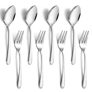 BEWOS 8-teiliges Edelstahl Service-Besteck für Buffet-Partys, spülmaschinenfest, 22,9 cm groß