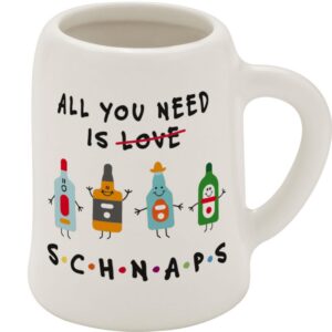 GRUSS & CO Schnapskrug New Bone China 5 cl | Lustiges Geschenk für Männer auf Party | 73844 GRUSS & CO Mini-Krug mit M